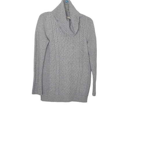 SKIES are Blue grey turtleneck sweater. Long sleeves. Size S - Picture 3 of 7